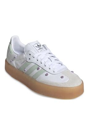 Womens adidas Sambae Athletic Shoe - Off White / White / Clear Mint Size 6.5